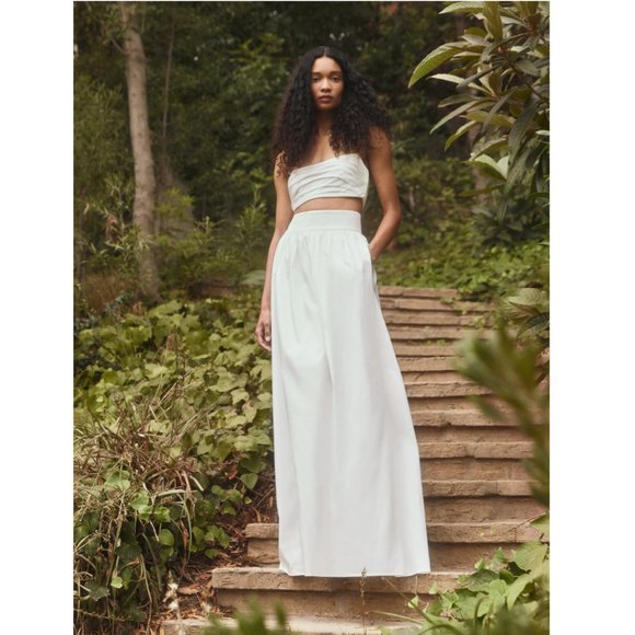 Reformation Carlow Two Piece Dress in White